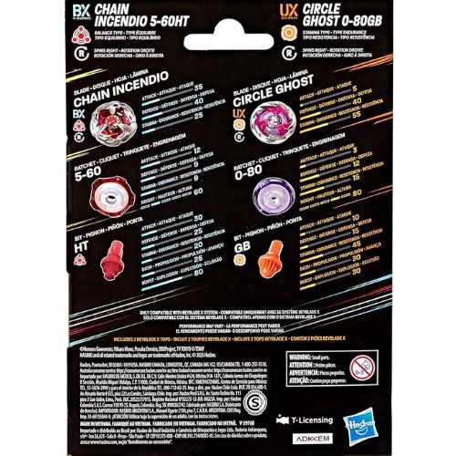 Beyblade X - Chain Incendio & Circle Ghost