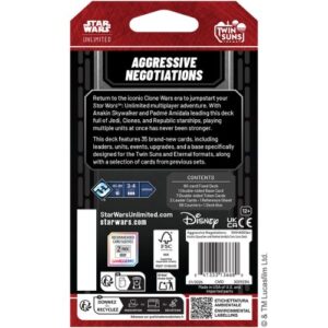 Twin Suns - Aggressive Negotiations - Deck Star Wars Unlimited TCG ENG