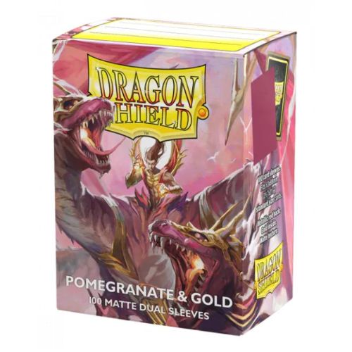 Dual Matte Special edition - Pomegrenate/Gold - (100) Dragon Shield