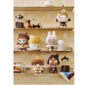 POP BEAN Coffee Factory Plush Doll Pendant Box Intera - Pop Mart