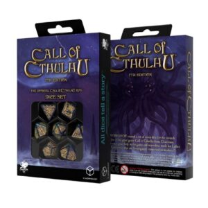 Call of Cthulhu 7th Edition Set Dadi - Blue-green & Gold - Q-Workshop