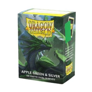 Dual Matte Apple Green & Silver - Dragon Shield Standard (100)