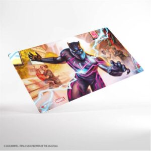 Magic: The Gathering Marvel Super Heroes Shiny Playmat - Striking Black Panther - Gamegenic