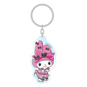 Sanrio Pink Black Party Series Acrylic Keychain My Melody 7 cm