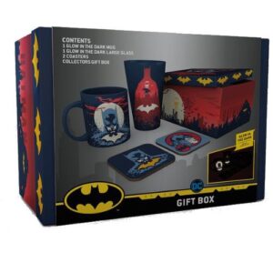 DC Comics Batman Set Bicchiere XXL + Tazza + 2 Sottobicchieri Luminosi AbyStyle