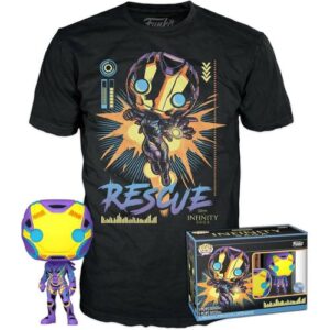 Funko Pop! & Tee: Marvel Blacklight - Rescue S - Small - (S)