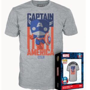 Funko Pop! & Tee: MARVEL - Captain America - T-Shirt POP (L)