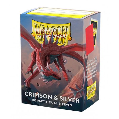 Dual Matte Crimson & Silver - Dragon Shield Standard (100)