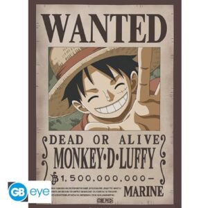 ONE PIECE - Poster "Wanted Monkey D. Luffy" (52x35)