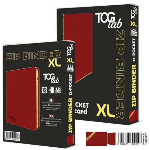 Gametrade Tgc Lab - binder with zipper Album 12-Pocket Rosso Zip Yellow