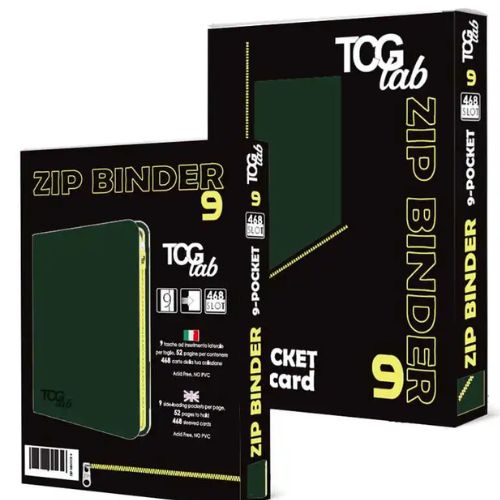 Tgc Lab - binder with zipper Album 9-Pocket Verde Zip Gialla