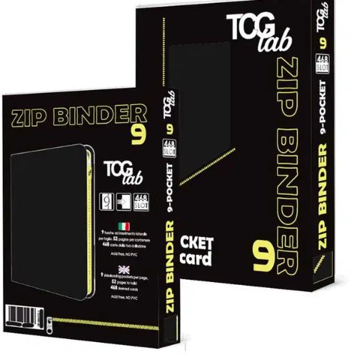 Tgc Lab - binder with zipper Album 9-Pocket Blu Scuro Zip Gialla