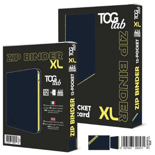 Tgc Lab - binder with zipper Album 12-Pocket Blu Zip Yellow