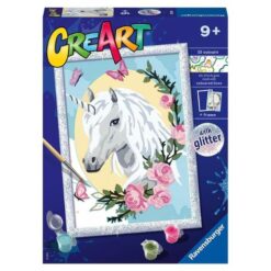 Ravensburger - CreArt Serie D: Ritratto di unicorno, Kit per Dipingere