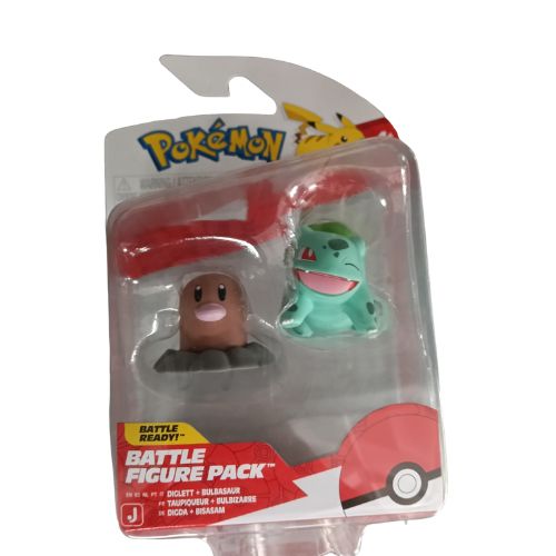 Pokémon Battle Figure Mini Figure Diglett & Bulbasaur 5 cm Jazwares
