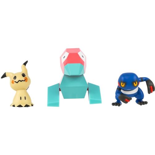 Pokémon Battle Figure Set 3-Pack Mimikyu, Porygon & Croagunk 5 cm Jazwares