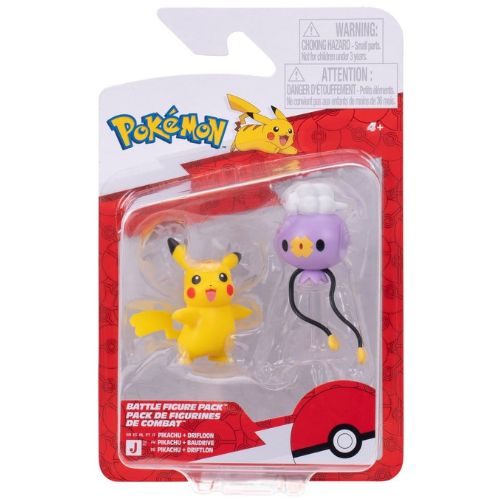 Pokémon Battle Figure Mini Figure Drifloon & Pikachu 5 cm Jazwares