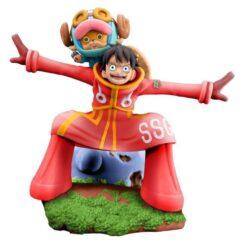 One Piece Petitrama PVC Mini Statue Logbox Re Birth Egghead 4-Set 9 cm