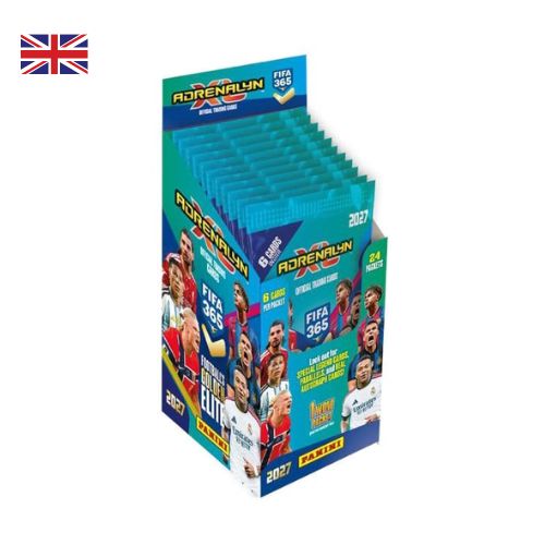Calciatori FIFA 365 Adrenalyn XL 2027 Trading Cards Flow Pack Display (24) Panini