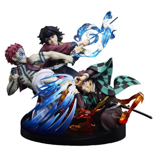Tanjiro Giyu Akaza Fight Figure - Demon Slayer Vignette - 13 Cm