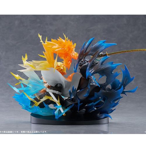 Zenitsu e Kaigaku Fight Figure - Demon Slayer Vignette - 15 Cm