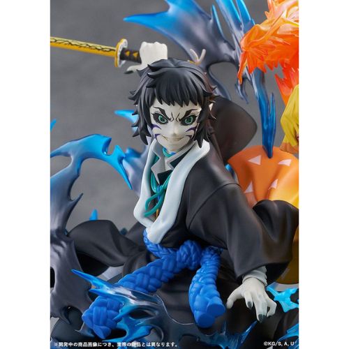 Zenitsu e Kaigaku Fight Figure - Demon Slayer Vignette - 15 Cm