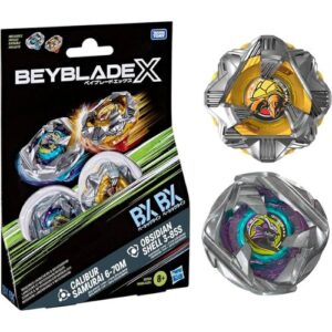 Beyblade X Calibur Samurai e Obsidian Shell Dual Pack Set