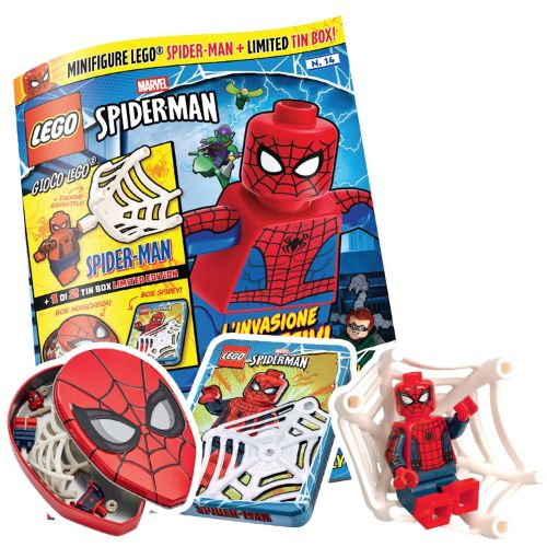LEGO Spider-Man Magazine N.14 + Minifigure e Tin Box
