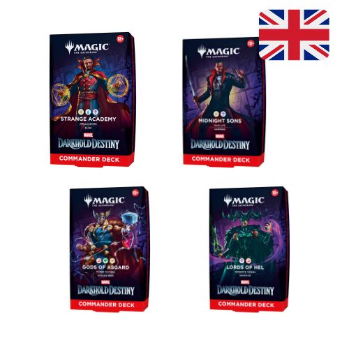 4x Commander Deck ENG Set di 4 Mazzi Marvel Darkhold Destiny Magic the Gathering