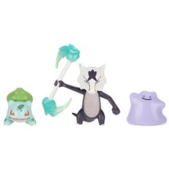 Pokémon Battle Figure Set 3-Pack Bulbasaur, Ditto & Alolan Marowak 5 cm Jazwares