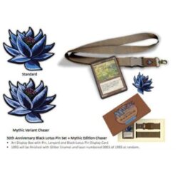 Black Lotus Pin + Lanyard
