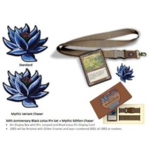 Black Lotus Pin + Lanyard