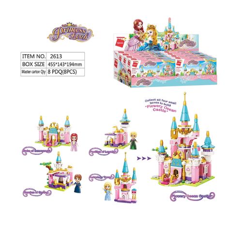 Qman Princess Leah Flowery Ocean Castle 2613 Box 8 Pezzi