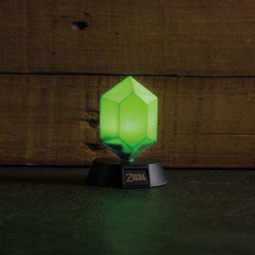 Lampada Zelda Rupia Verde 3D 10 cm Ufficiale Nintendo