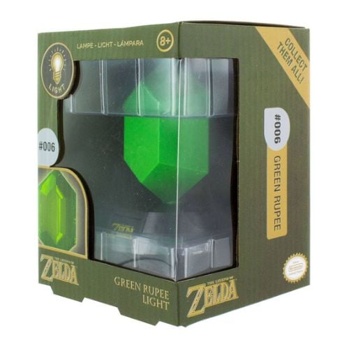 Lampada Zelda Rupia Verde 3D 10 cm Ufficiale Nintendo