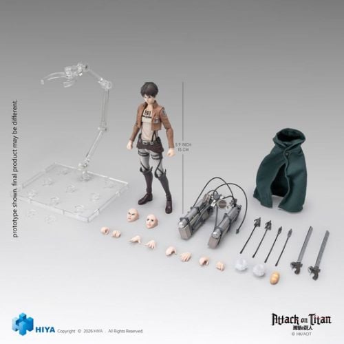 Eren Yeager Action Figure L’Attacco dei Giganti Figura 15 cm