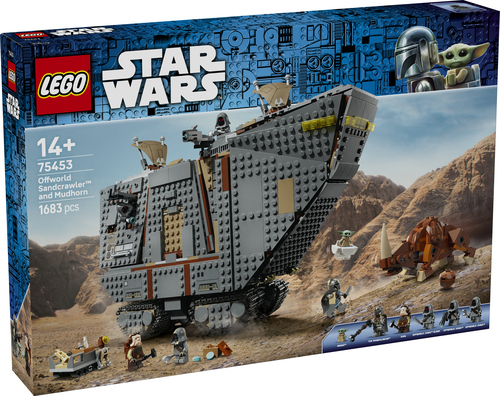 LEGO Star Wars 75453 Sandcrawler e Mudhorn Offworld, Kit con Figura di Grogu e 5 Minifigure, Regalo di Compleanno Ragazzi 14+ - immagine 3