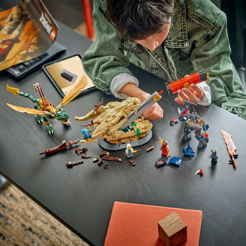 LEGO NINJAGO 71871 Battaglia alla Lama del Drago, Giocattolo con Drago, Action Figure e 4 Minifigure, Regalo per Bambini 9+ - immagine 5