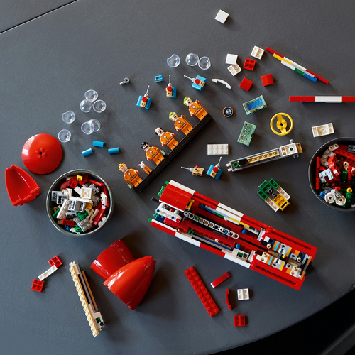 LEGO Ideas 21367 Razzo Lunare di Tintin, Kit Modellismo per Adulti, 5 Minifigure, Cane, Decorazioni Fai da Te, Regalo per Fan - immagine 4