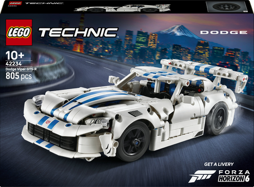 LEGO Technic 42234 Auto Sportiva Dodge Viper GTS-R, Macchina Giocattolo con Motore V10, Sterzo e Differenziale, Regalo da 10+