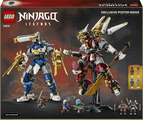 LEGO NINJAGO 71870 Mech Titanici Gemelli, Giocattolo con 2 Action Figure e 3 Minifigure, Regalo per Bambini da 12+ Anni - immagine 6