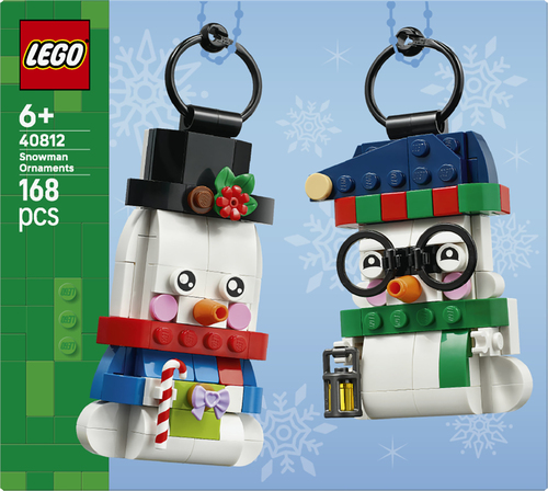 LEGO Iconic 40812 Pupazzi di Neve Ornamentali, Kit di Arti e Mestieri, Giochi di Natale con 2 Personaggi e Accessori, Regalo da - immagine 6