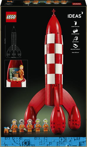 LEGO Ideas 21367 Razzo Lunare di Tintin, Kit Modellismo per Adulti, 5 Minifigure, Cane, Decorazioni Fai da Te, Regalo per Fan - immagine 5