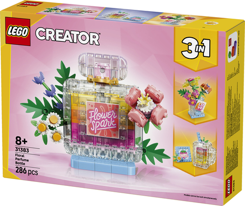 LEGO Creator 31383 3in1 Boccetta di Profumo con Decorazione Floreale, Gioco da 8+ Trasformabile in Vaso da Fiori o Frullato - immagine 8