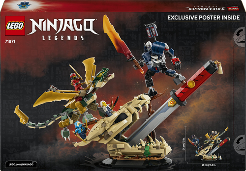 LEGO NINJAGO 71871 Battaglia alla Lama del Drago, Giocattolo con Drago, Action Figure e 4 Minifigure, Regalo per Bambini 9+ - immagine 6