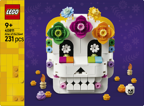 LEGO Iconic 40811 Altare dei Morti, Kit di Arti e Mestieri Fai da Te con Teschio Decorativo, Idea Regalo per Bambini da 9 Anni i - immagine 6