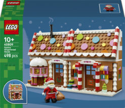 LEGO Iconic 40809 Casa di Pan di Zenzero Festiva, Gioco Natalizio con Minifigure di Babbo Natale e Accessori, Regalo per Bambini