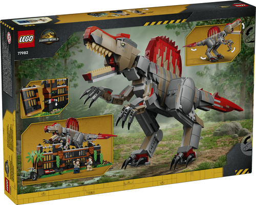 LEGO Jurassic World 77982 Fuga dal Dinosauro Spinosauro, Giocattolo Interattivo con Dino, Moto e 2 Minifigure, Regalo da 9+ - immagine 7