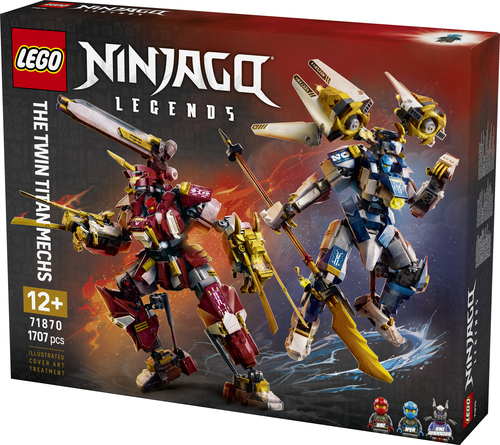 LEGO NINJAGO 71870 Mech Titanici Gemelli, Giocattolo con 2 Action Figure e 3 Minifigure, Regalo per Bambini da 12+ Anni - immagine 8