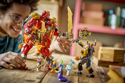 LEGO NINJAGO 71868 Mech Drago Mutaforma di Wyldfyre, Action Figure Giocattolo 2in1 con Mech e 6 Minifigure, Regalo Bambini 9+ - immagine 4